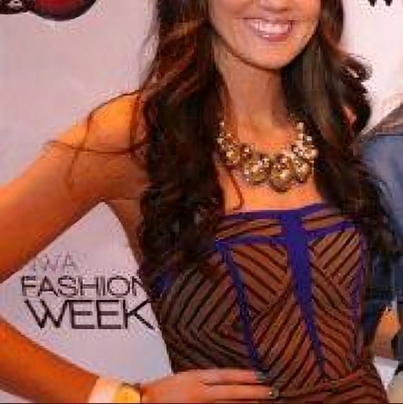 Arc & co Black and Brown Striped Dress with Purple Details Size S - Picture 6 of 6